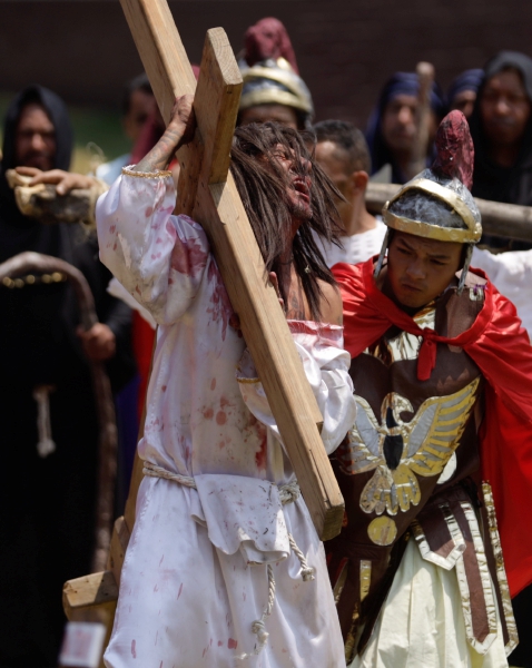 Internos del Reclusorio Norte escenificaron el Viernes Santo, la representación de la Pasión de Cristo de 2024