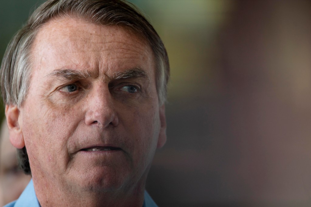 Jair Bolsonaro, en el Palacio da Alvorada, en Brasilia (Brasil). Foto de EFE Joédson Alves.