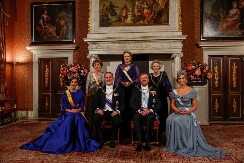 Los reyes de España, Felipe VI y Letizia, junto a los reyes de los Países Bajos, Guillermo Alejandro y Máxima