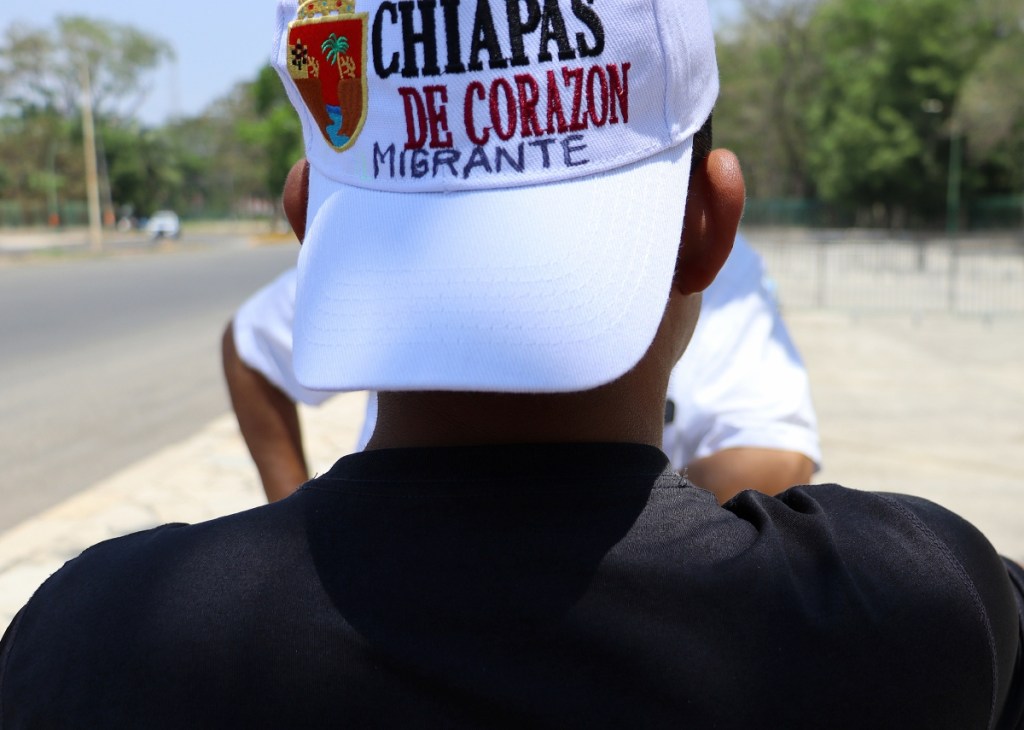 El migrante centroamericano “Miguel Mejía”, en Tapachula, Chiapas