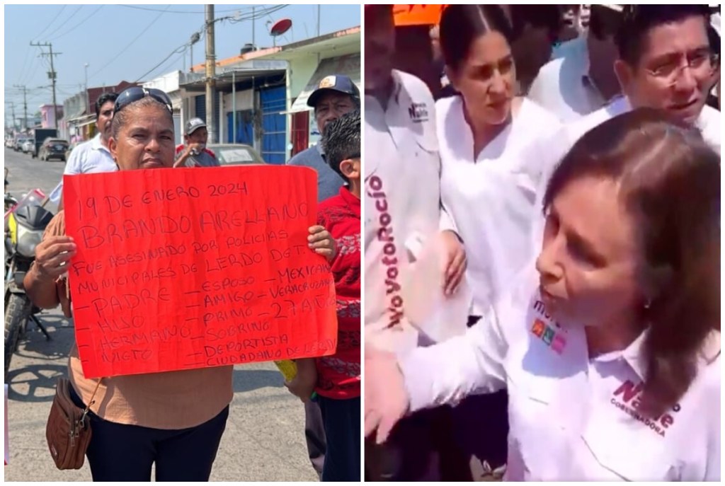 "Por eso no vamos a votar por Morena": Familia de Brandon Arellano, joven asesinado por policías, protesta en mitin de Rocío Nahle