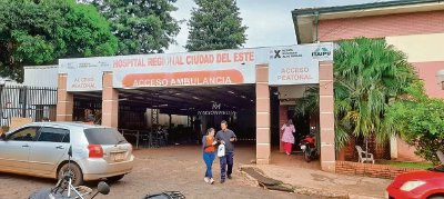 Hospital Regional de Ciudad del Este, en Paraguay, donde hasta ayer se encontraba la recién nacida que aún estaba bajo pronóstico reservado