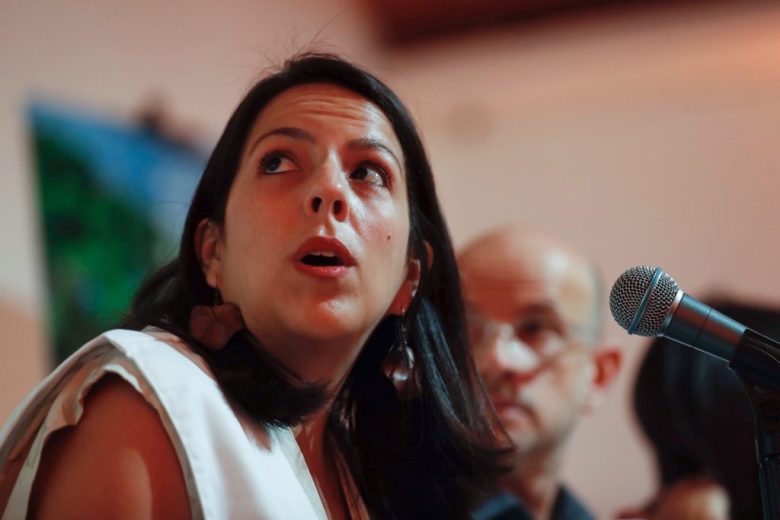 María Laura Chacón, coordinadora médica adjunta, durante la presentación del informe de Médicos Sin Fronteras "Violencia, desesperanza y abandono en la ruta migratoria" (Foto de EFE)