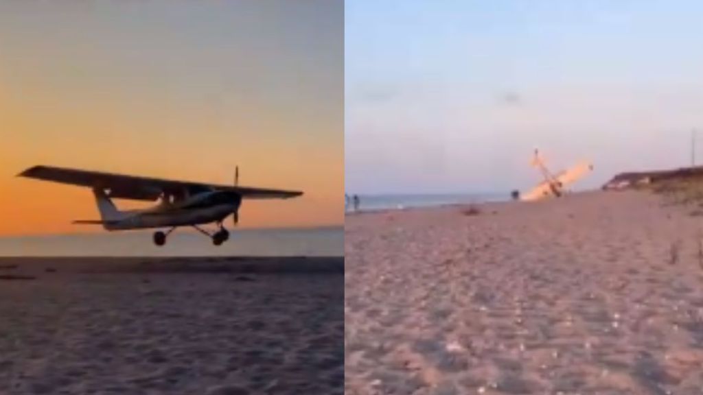 Avioneta piloteada por sexagenario aterriza de emergencia en playa de EE.UU., segunda vez que ocurre con el mismo avión