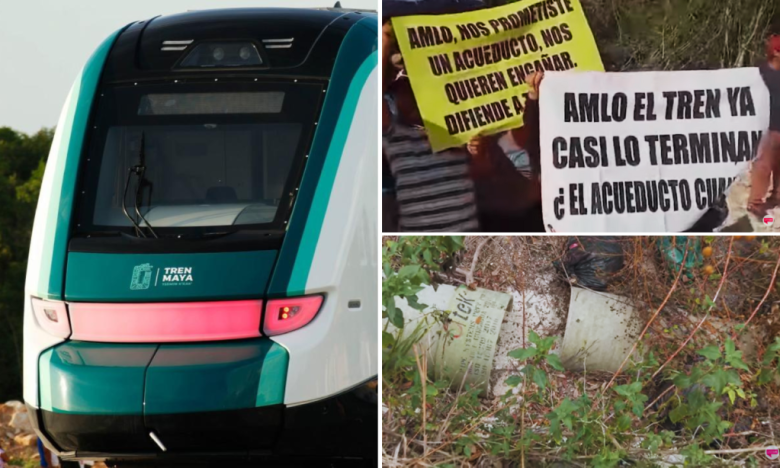 Doble engaño de AMLO en Calakmul: sin agua a cambio del Tren Maya e inauguró acueducto sin funcionar