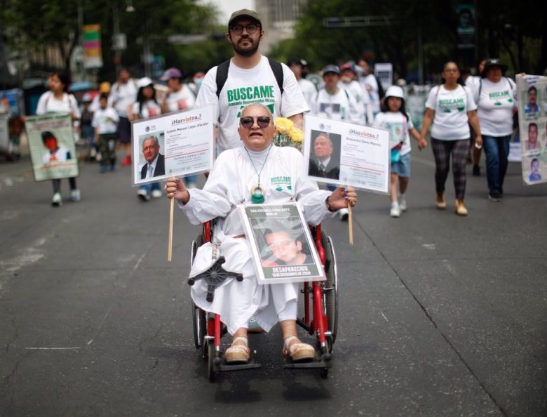 Madres y familiares de las víctimas de desaparición protestan en la  "Marcha nacional de madres buscadoras (Foto de EFE)