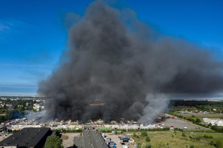 Incendio en Varsovia