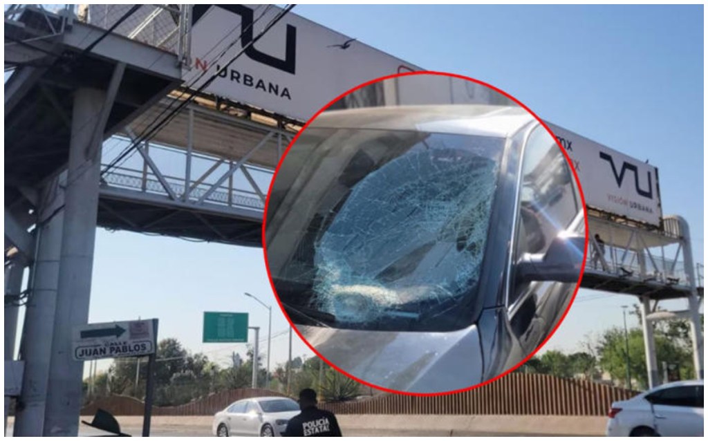 Una adolescente de 13 años se encuentra grave tras saltar de un puente peatonal e impactar contra un auto en movimiento en Torreón