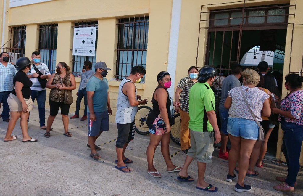 Uno de los centros de votación que se dispusieron en 2021. En Mérida se instalarán 1,136 casillas en los comicios del 2 de junio