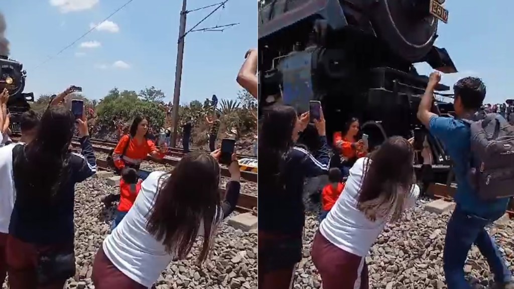 Una mujer perdió la vida cuando intentaba tomarse una selfie con la locomotora de vapor "La Emperatriz" a su llegada a Hidalgo