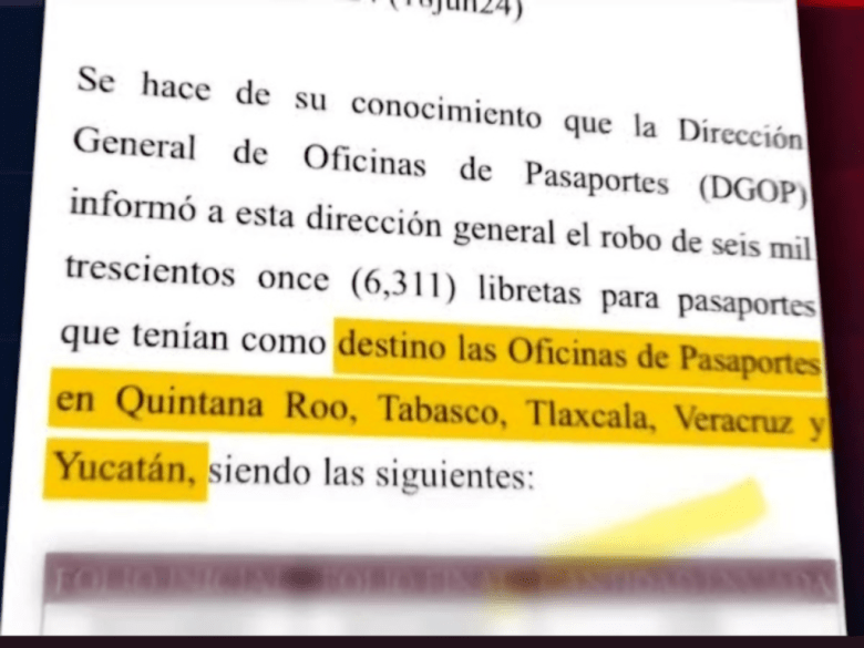El robo de 6 mil pasaportes a la SRE trascendió por un comunicado interno.