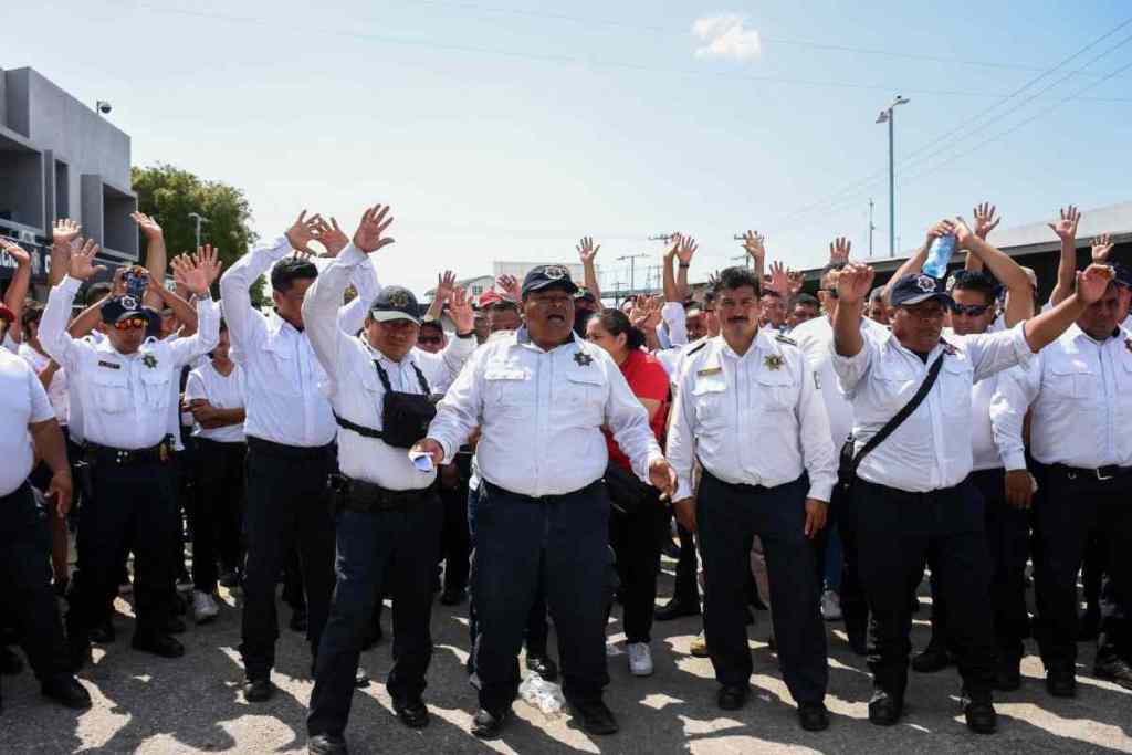 Después de 104 días, policías de Campeche dan por terminada su huelga tras motín en el penal de San Francisco Kobén