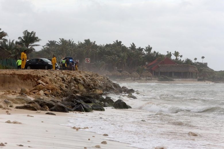 Aspecto de Tulum horas después del paso del huracán Beryl (Foto de EFE)