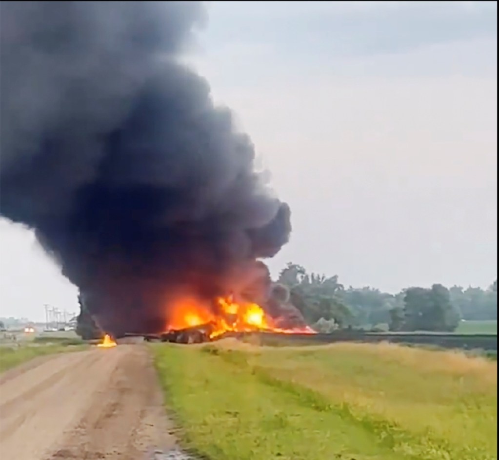 Tren que se descarriló cerca de Carrington, Dakota del Norte