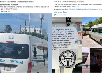 Usuarios Denuncian Cobro de Tarifas No Autorizadas en Transporte Público de Playa del Carmen