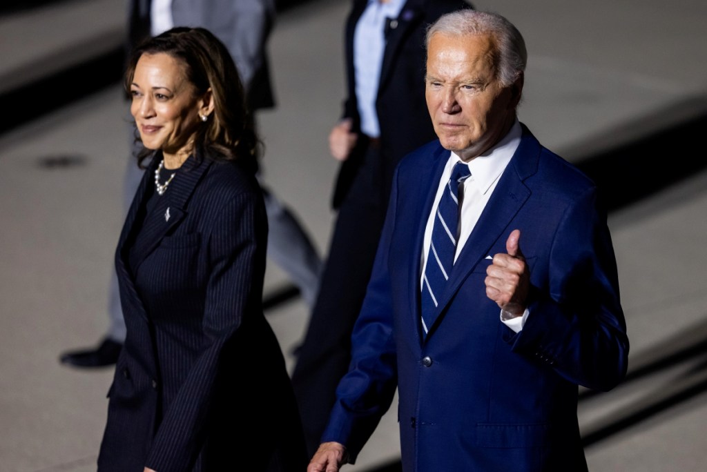 Kamala Harris, candidata virtual del Partido Demócrata para la presidencia, y Joe Biden, presidente de EE.UU., hace algunos días