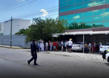 Manifestación en Cancún contra Sobrerrepresentación de Morena en la Cámara de Diputados