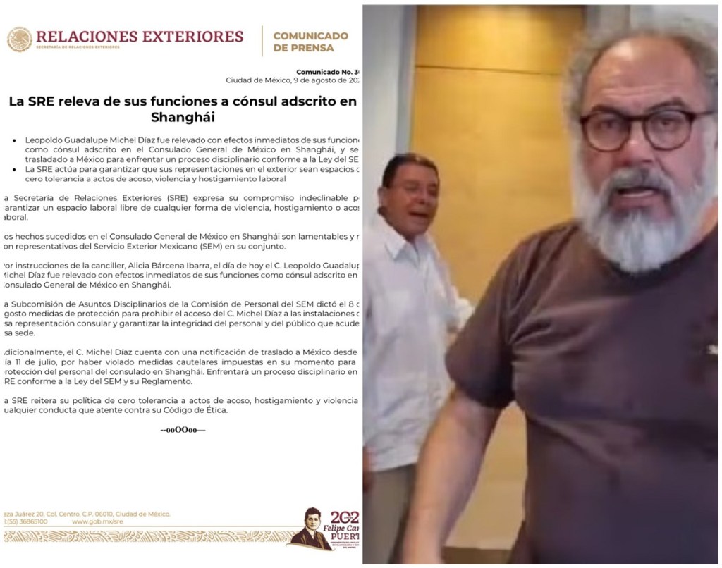SRE separa al cónsul Leopoldo Michel