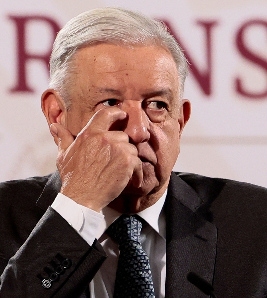 Andrés Manuel López Obrador, presidente de México, en su conferencia de prensa de ayer