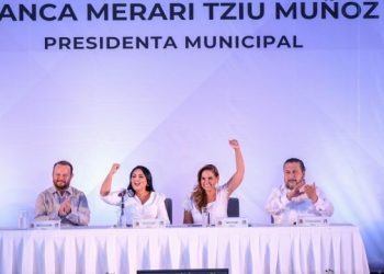 Acompaña Mara Lezama a Blanca Merari al rendir protesta como presidenta municipal de Puerto Morelos en esta nueva historia de Quintana Roo