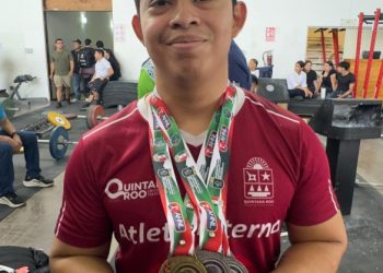 Brillan pesistas quintanarroenses en el Campeonato Nacional de Primera Fuerza al conquistar nueve preseas