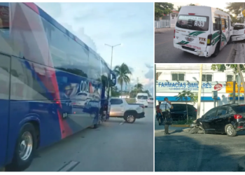 ¡Mañana de Caos en Cancún! Varios Accidentes Dejan Heridos y Colapsan el Tráfico