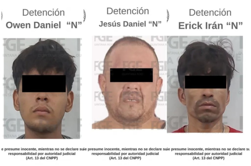 Tres sujetos fueron detenidos por presunta responsabilidad en cinco homicidios, incluyendo una ejecución en cajero de BBVA, en Cancún