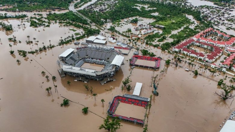 Graves inundaciones dejó en Acapulco el huracán John (Foto de EFE)