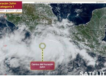 “John” se intensifica a huracán categoría 1; esta es su trayectoria EN VIVO