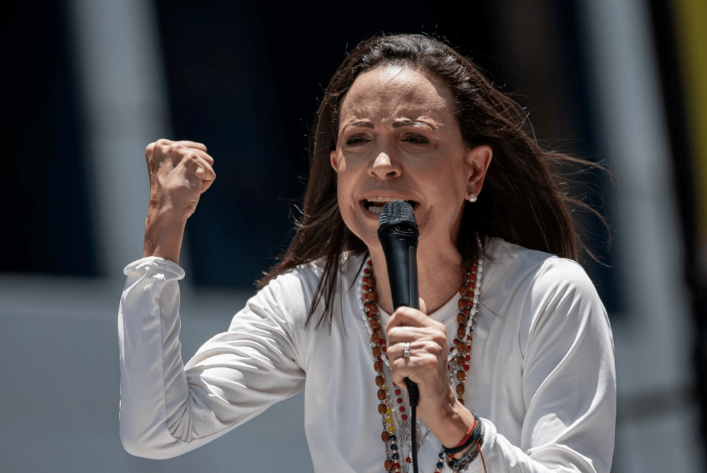 La líder opositora venezolana María Corina Machado, en días pasados