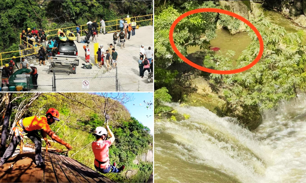 Un joven falleció tras caer de la tirolesa sobre la Cascada Micos en la Huasteca potosina; tras el reporte, rescatistas buscan el cuerpo.