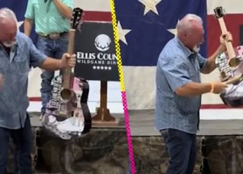 ¿Por? Hombre compra guitarra autografiada de Taylor Swift en una subasta y la destruye