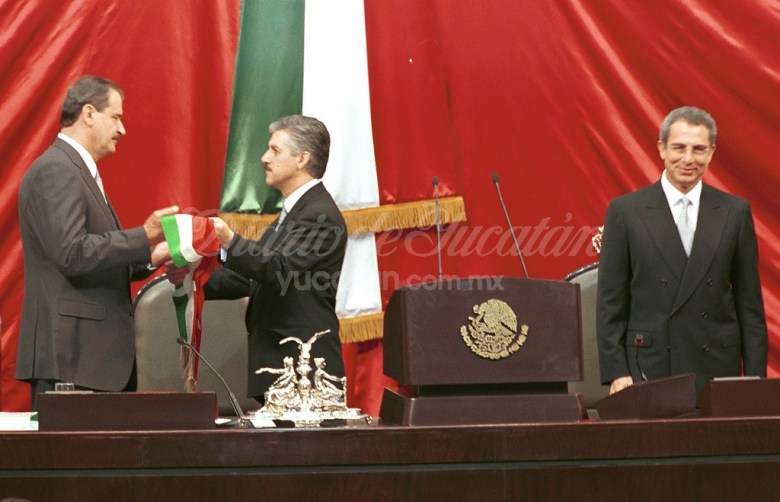 Vicente Fox durante su toma de posesión