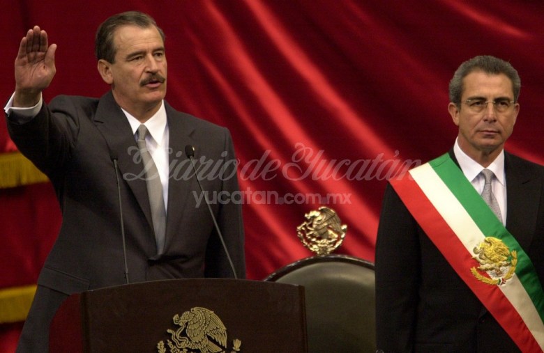 Vicente Fox durante su toma de posesión