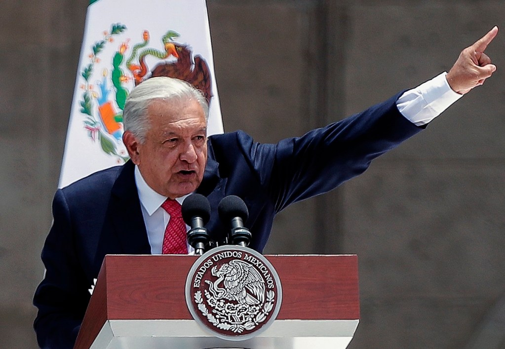 El presidente Andrés Manuel López Obrador durante su Sexto Informe de Gobierno (Foto de EFE)