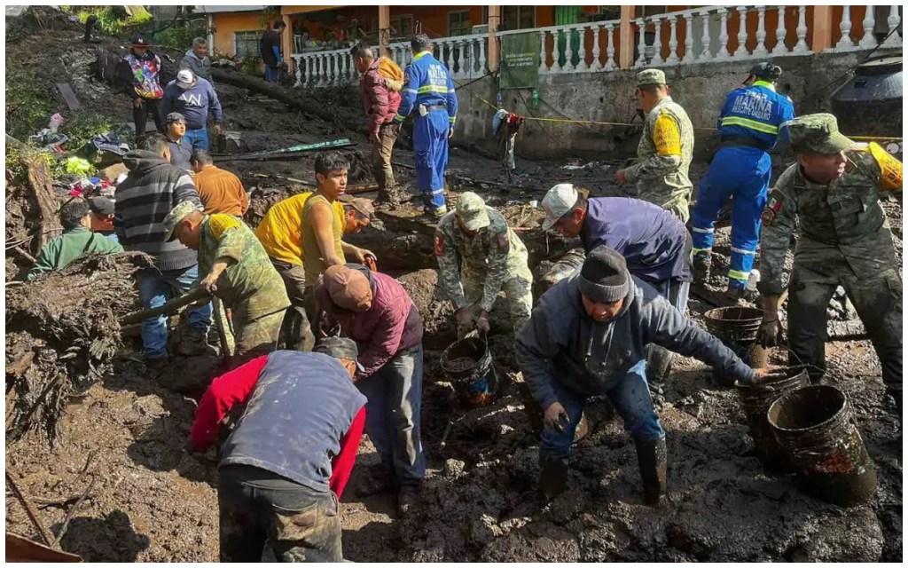 El cuerpo de un adulto del sexo masculino fue hallado tras el deslave en Edomex