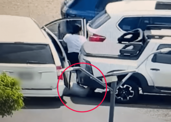 VÍDEO Pareja roba autopartes en plaza comercial de Querétaro: así es el “modus operandi”