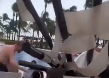 VIDEO: Estructura colapsa en hotel Barceló de la Riviera Maya sin dejar lesionados