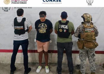 FGE de Quintana Roo, SSyPC y Conase capturan a uno de los autores materiales del homicidio en una playa del boulevard Kukulcán, ocurrido el 2 de octubre