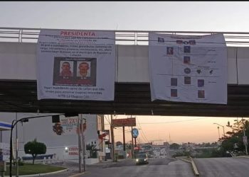 Dejan narcomantas con mensaje para Claudia Sheinbaum en Culiacán