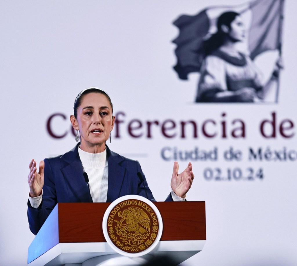 La presidenta Claudia Sheinbaum en conferencia mañanera