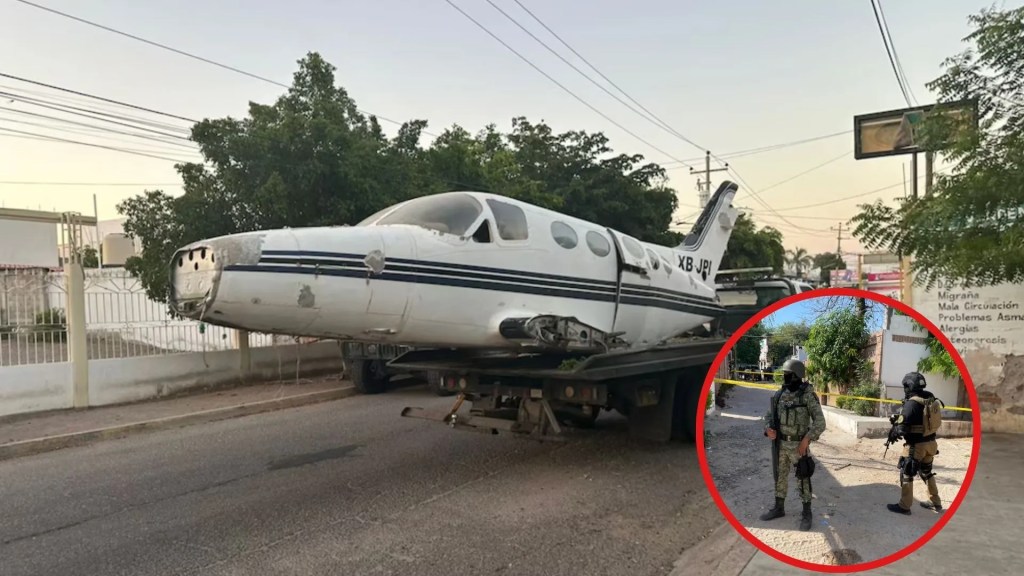 Hallan a persona secuestrada y partes de un avión así como artefactos para eleborar drogas sintéticas durante cateo en Culiacán