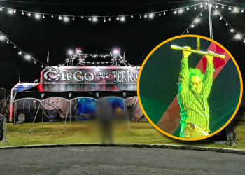 Payaso se cae del trapecio en Circo del Horror en Cuernavaca