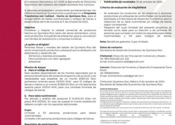 SEDE lanza programa “Transforma con Calidad” Hecho en Quintana Roo