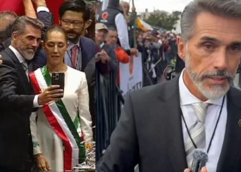 Sergio Mayer recibe abucheos y desprecio al asistir a la toma de protesta de Claudia Sheinbaum 
