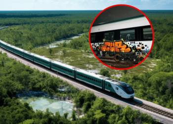 Tren Maya: vandalizan vagón en Cancún y exhiben grafiti FOTO