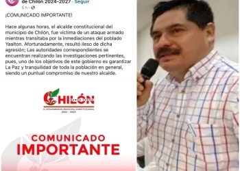 Violencia en Chiapas: atacan a balazos al alcalde de Chilón