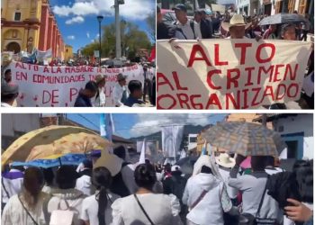 Miles participan en una marcha contra la violencia en Chiapas (VÍDEOS)