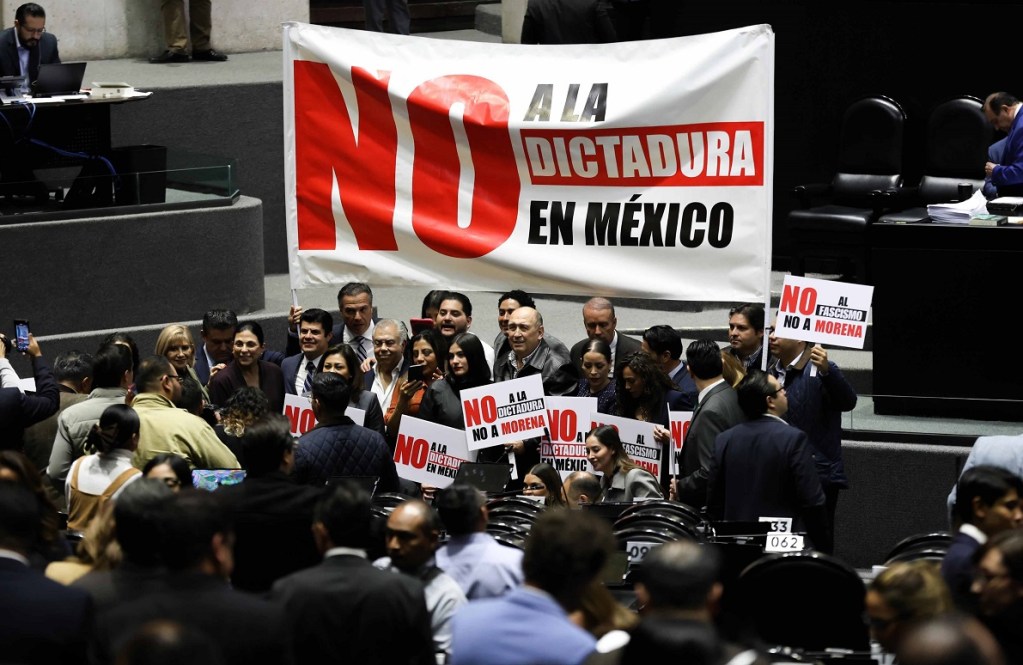 Aspecto de la sesión en la Cámara de Diputados donde se discutió la desaparición de los organismos autónomos (Foto de El Universal)