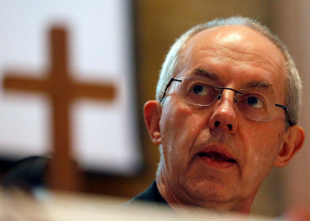 El arzobispo de Canterbury, Justin Welby, durante una conferencia de prensa en Canterbury, Inglaterra, el lunes 15 de enero de 2016